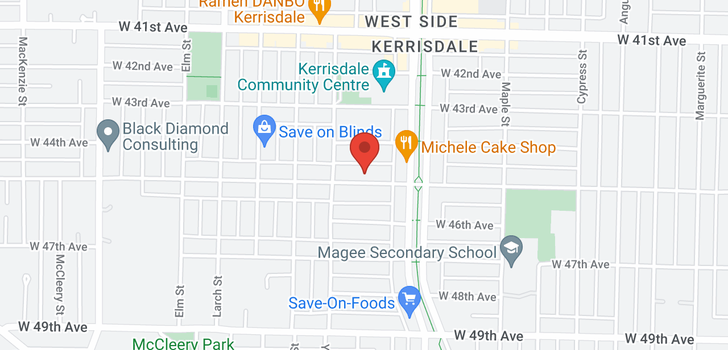 map of 2159 W 45TH AVENUE